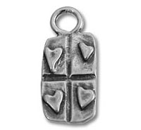 Small silver pendant with four hearts
