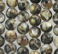 Mottled round gemstone beads