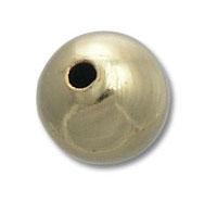 Shiny gold metal bead with hole