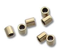 Gold-tone crimp beads for jewelry making