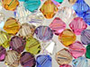 Multicolored faceted crystal beads